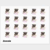 Aimer Carlin Chien Chien Chien Stickers de voeux (Feuille)