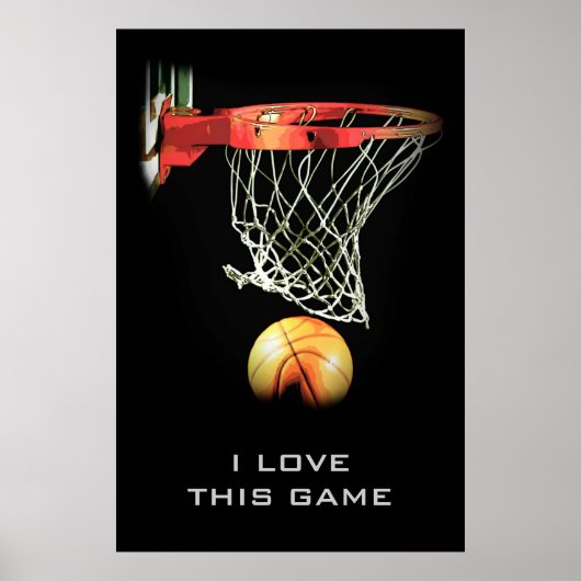 Aimer Ce Jeu Atteindre Poster De Basketball (Devant)