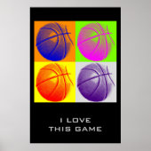 Aimer Ce Jeu Objectifs Atteindre Basketball Poster (Devant)