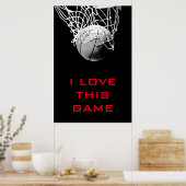 Aimer Ce Jeu Objectifs Atteindre Basketball Poster (Cuisine)