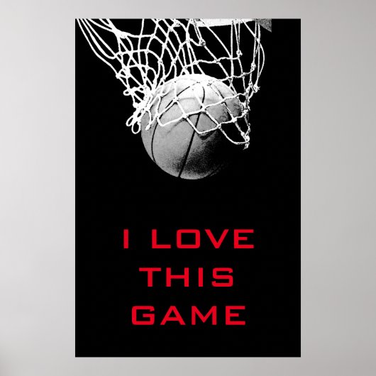 Aimer Ce Jeu Objectifs Atteindre Basketball Poster (Devant)