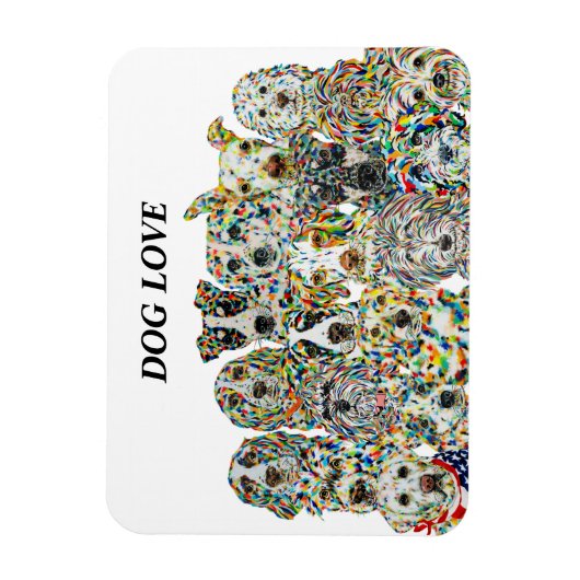 Aimer chien Aimant flexible Magnet photo (Vertical)