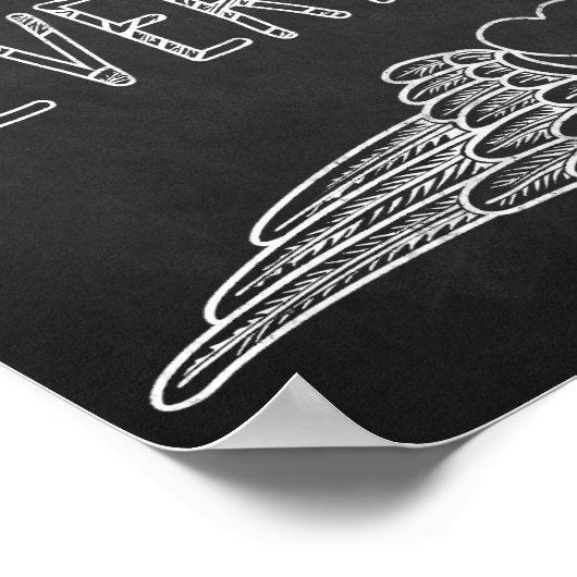 Aimer citation art tableau noir (Coin)