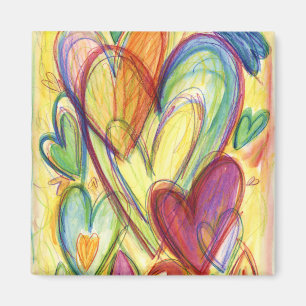 Aimer Coeurs de guérison Art personnalisé Aimant