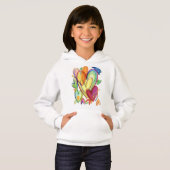 Aimer Coeurs de guérison Art Sweat - shirt à capuc (Devant entier)