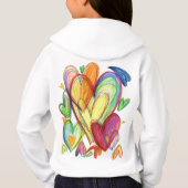 Aimer Coeurs de guérison Art Sweat - shirt à capuc (Dos)