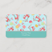 Aimer Coudre Carte de visite bleu mignon (Dos)