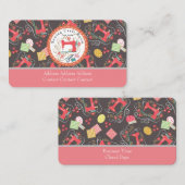 Aimer Coudre mignon Carte de visite Brown (Devant / Derrière)