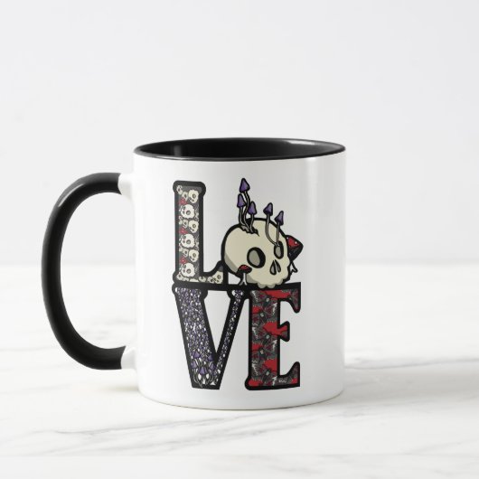 AIMER Crânes et champignons Mug (Gauche)