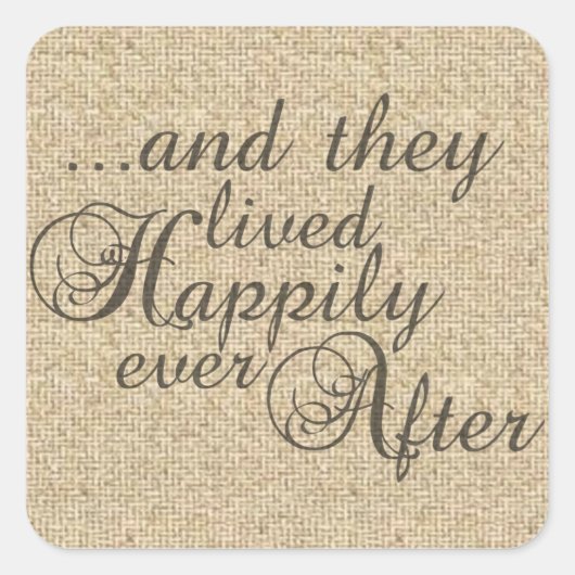 Aimer dire citation burlap autocollants de concept (Devant)