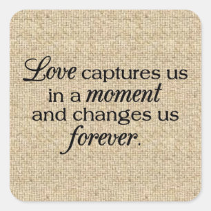 Aimer dire citation burlap autocollants de concept