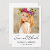 Aimer et Merci Calligraphie Enk Script Graduation (Devant / Derrière)