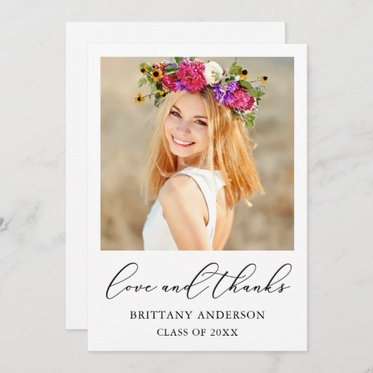 Aimer et Merci Calligraphie Enk Script Graduation (Devant / Derrière)