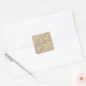 Aimer fil burlap autocollants design (Enveloppe)