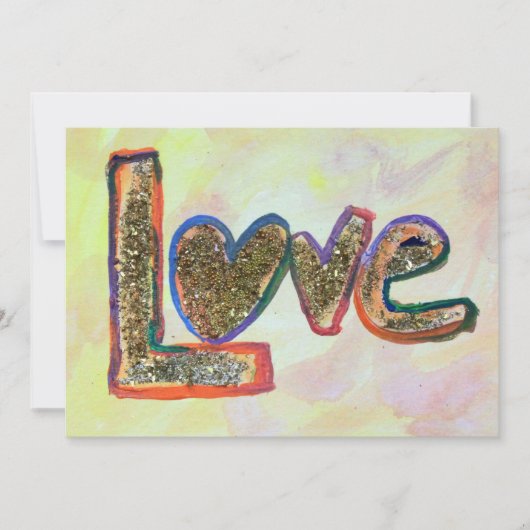 Aimer Golden Pastels Invitations ou Annonces (Devant)