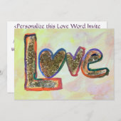 Aimer Golden Pastels Invitations ou Annonces (Devant / Derrière)