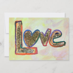 Aimer Golden Pastels Invitations ou Annonces