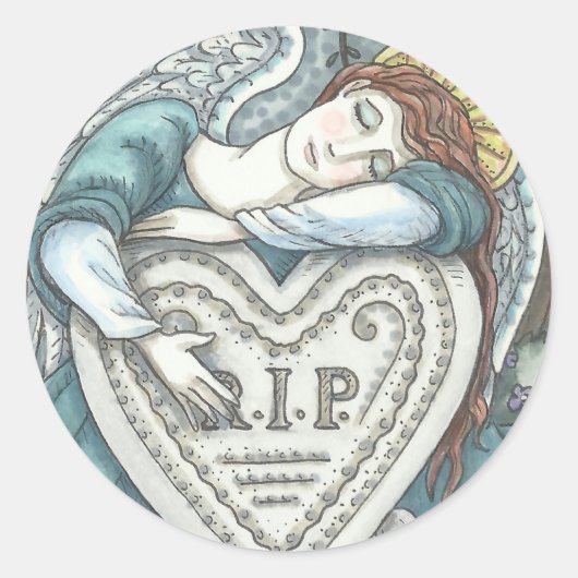 AIMER GUARDIAN ANGEL CEMETERY STICKERS Rnd SHEET (Devant)