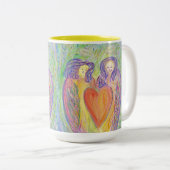 Aimer Guardian Angels Coeur Art Café Mug ou Coupe (Devant droit)