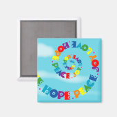 Aimer Hope Peace Joy Magnet (Recto/Verso)