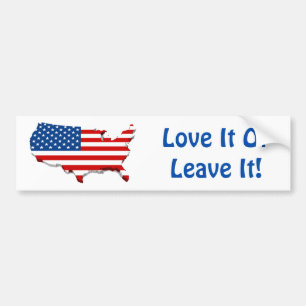 Aimer It America Sur Bumper Sticker Blanc