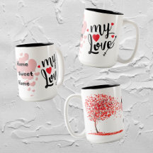 Aimer la maison douce maison Mug café à deux tons