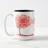 Aimer la maison douce maison Mug café à deux tons (Gauche)