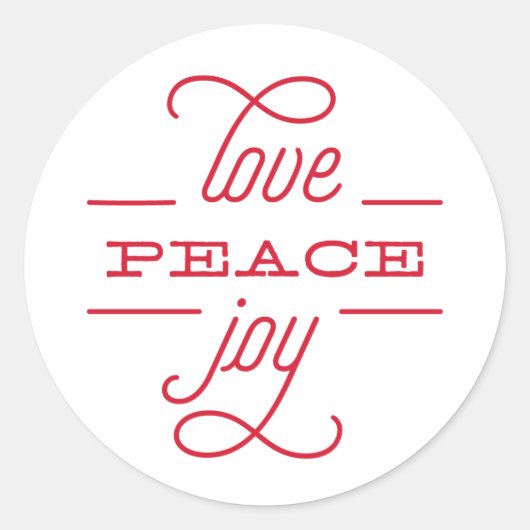 AIMER LA PAIX JOIE à vous Sticker de vacances (Devant)