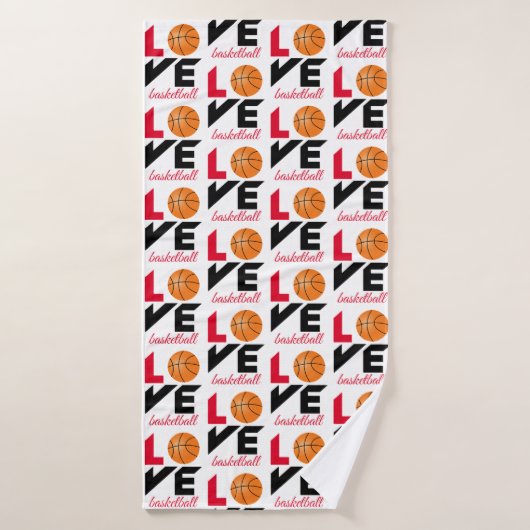 Aimer le basket-ball (Serviette de bain)