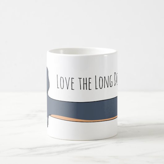 Aimer le chien long - Dachshund Mug (Centre)