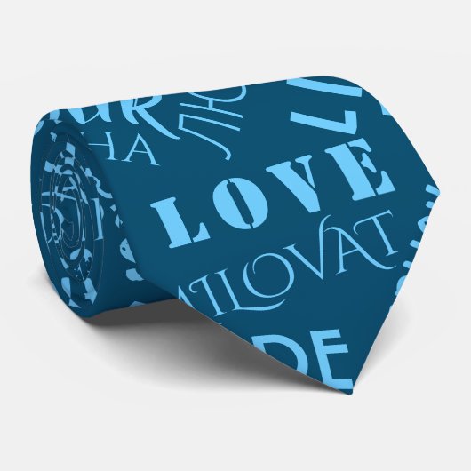 Aimer le Cravate bleu texte ou choisir des couleur (Roulé)