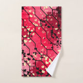 Aimer le Motif rose et rouge (Serviette à main)