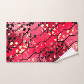 Aimer le Motif rose et rouge (Serviette à main)