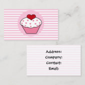 Aimer les cartes de visite de cupcake (Devant / Derrière)