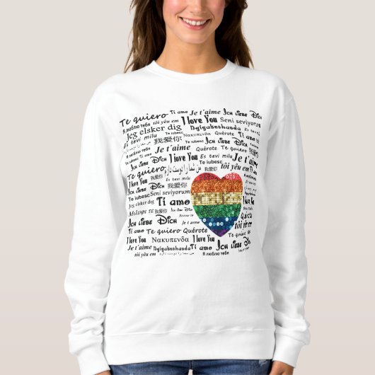 Aimer les langues étrangères femmes sweatshirt (Devant)