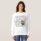 Aimer les langues étrangères femmes sweatshirt (Devant entier)