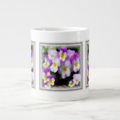 Aimer les pensées ~ Pansy Jumbo Mug (Devant)