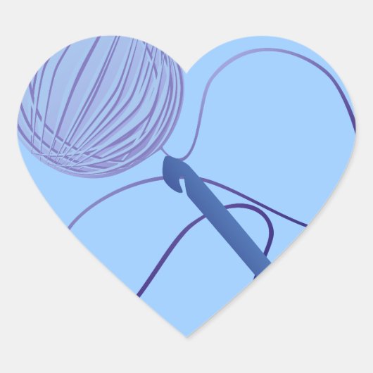 Aimer les Stickers Coeur Crochet (Devant)