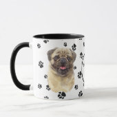 Aimer ma Carlin Fête Chien Pawprint Mug (Gauche)