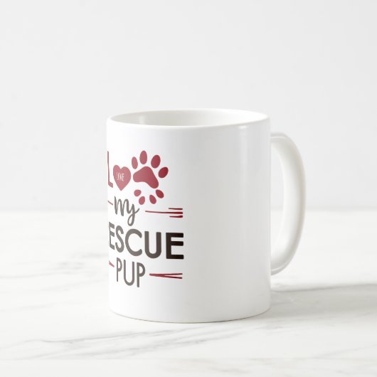 Aimer ma Secourt Pup Mug (Devant droit)