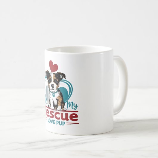Aimer ma Secourt Pup Mug (Devant droit)