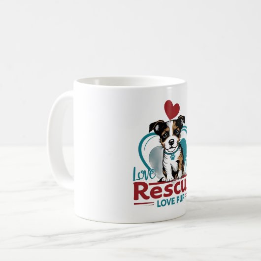 Aimer ma Secourt Pup Mug (Devant gauche)