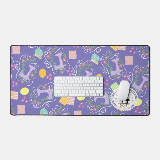 Aimer Machine à coudre Purple Desk Mat (Clavier et souris)