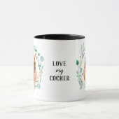 Aimer Mon Cocker Spaniel Wreath Coffee Mug (Centre)