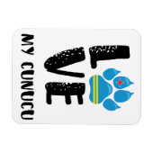 AIMER MON CUNUCU (lettres noires) - Magnet (Horizontal)