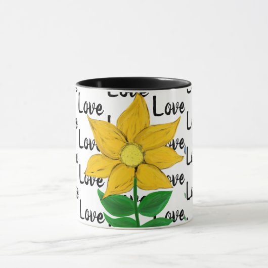Aimer Mug Floral Jaune (Centre)
