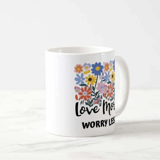 Aimer Plus De Mug Floral (Devant droit)