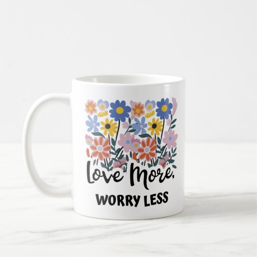 Aimer Plus De Mug Floral (Gauche)