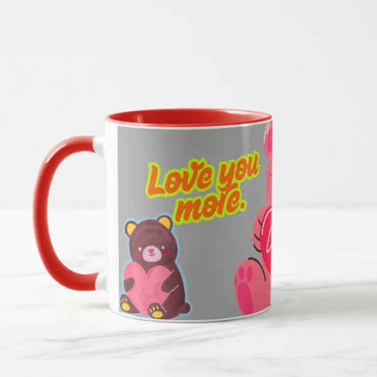 Aimer Plus Ours En Conflit | Couples mignons Mug (Gauche)