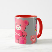 Aimer Plus Ours En Conflit | Couples mignons Mug (Devant droit)